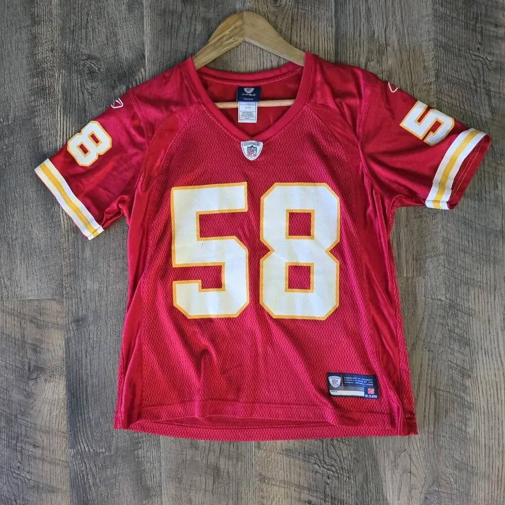 Kansas City Chiefs Derrick Thomas #58 Women's Medium NFL On Field Jersey Red